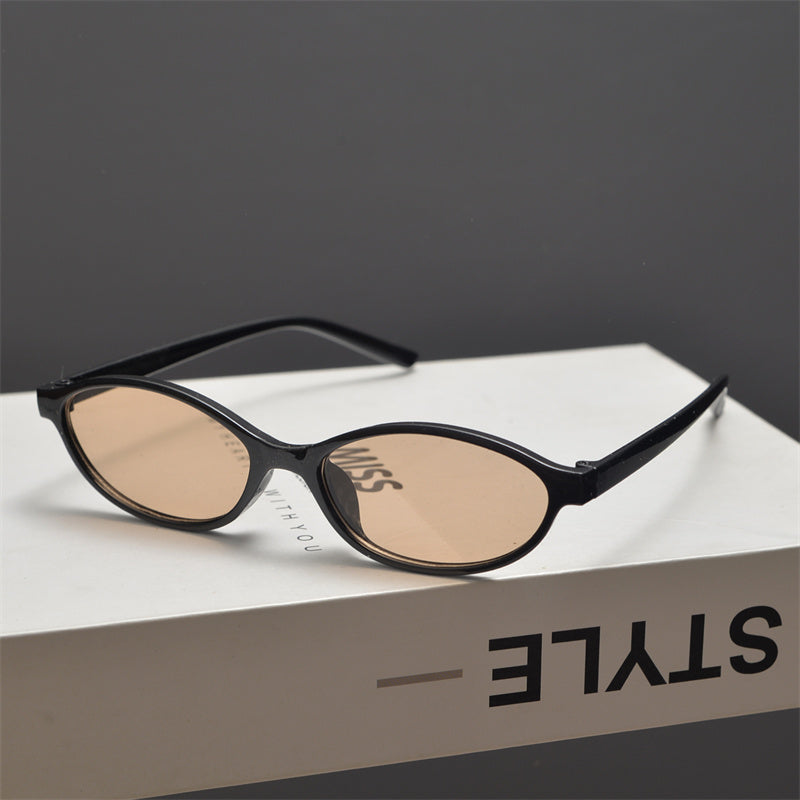 Slim Oval Acetate Sunglasses