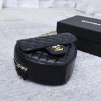 Black Leather Heart Mini Bag