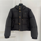 Black Hooded Puffer Jacket