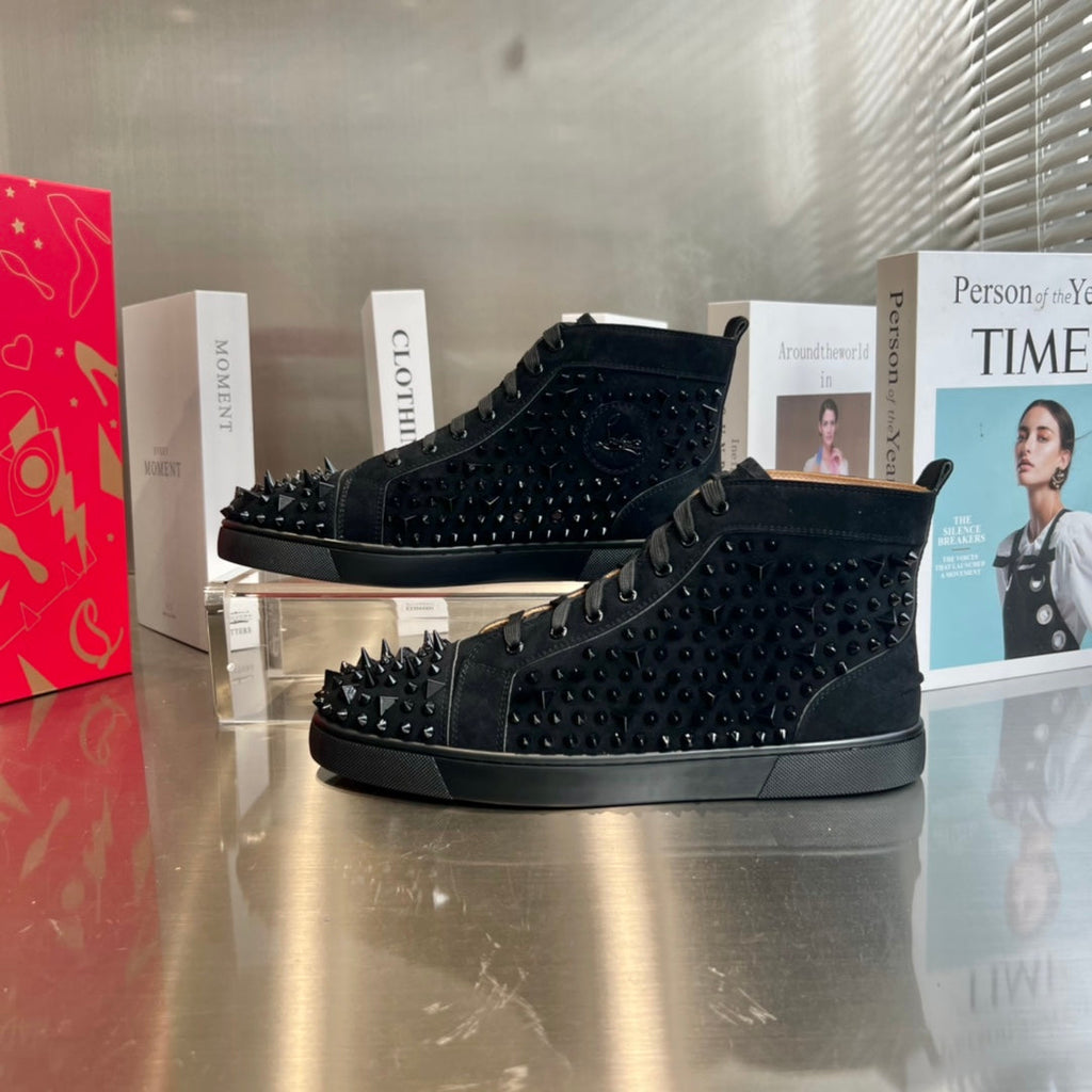 High-Top Black Studded Sheep King Sneakers