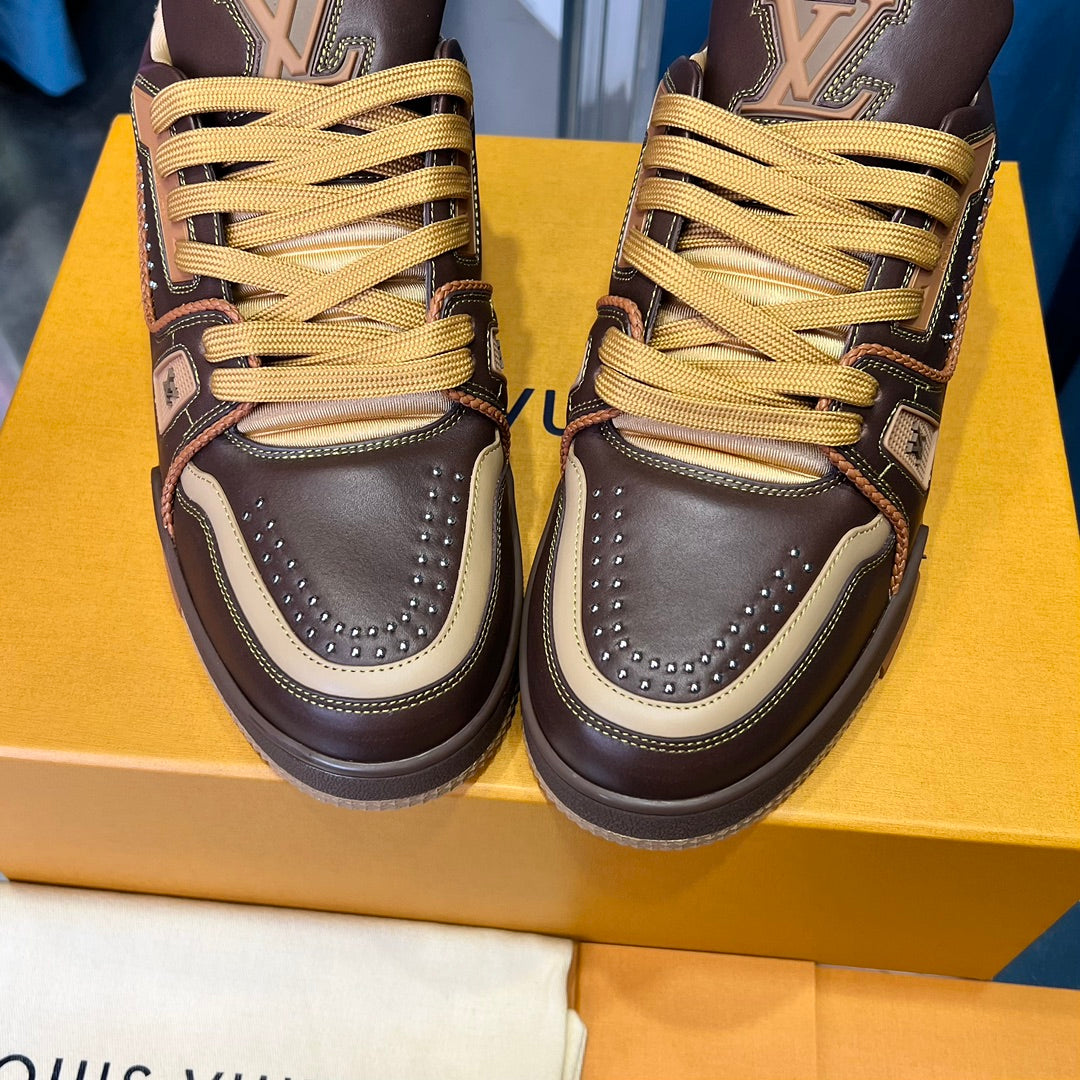 Premium Color-Matched Leather Sneakers