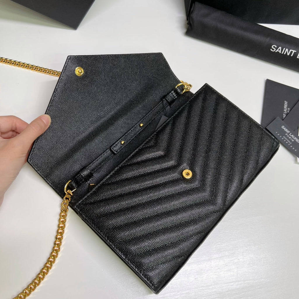 Quilted Leather Wallet on Chain